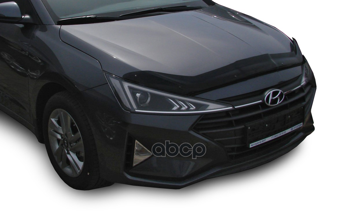 Дефлектор капота темный HYUNDAI ELANTRA 2018-, NLD.SHYELA1812 SIM арт. NLD.SHYELA1812