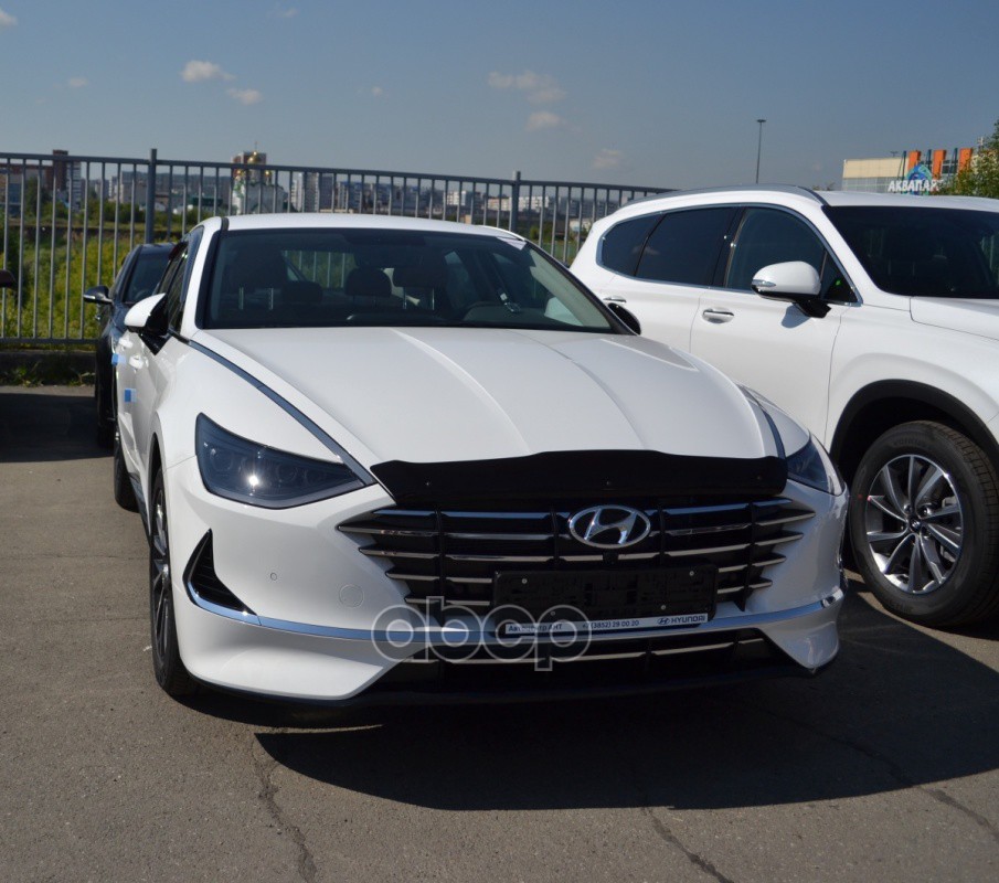 Дефлектор капота Hyundai Sonata, 19-, темный, NLD.SHYSON1912 / Хендай Соната SIM арт. NLD.SHYSON1912