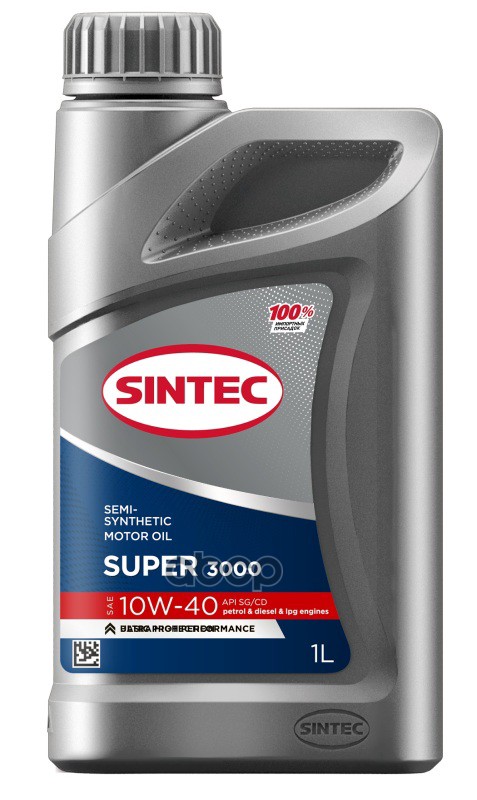 SINTEC Масло моторное Sintec Super 3000 10W-40 полусинтетика 1л 600239