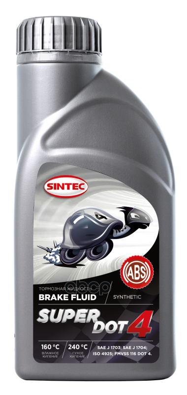 Жидкость тормозная Sintec SUPER DOT-4 tk 250оС 455г 990244 SINTEC арт. 990244