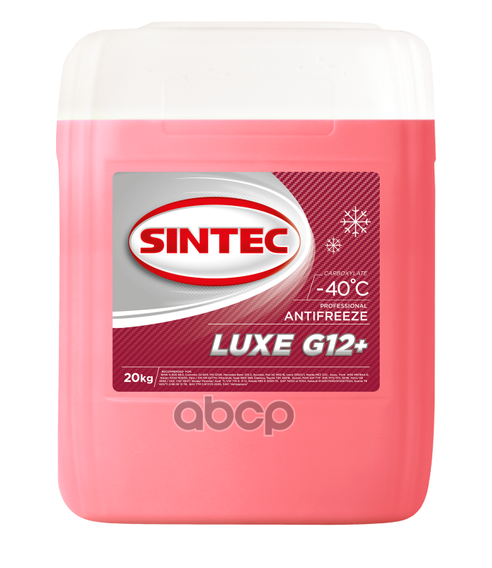 Антифриз Sintec LUXE G12+ готовый -40 красный 20 кг 990470 SINTEC арт. 990470