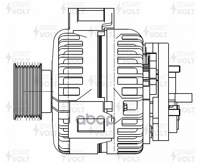 Генератор для а/м КАМАЗ 54901 с дв. 910.12 Евро-5 120А (LG 0720) STARTVOLT арт. LG0720
