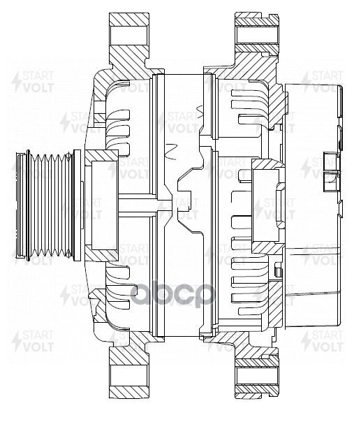 Генератор для а/м Land Rover Freelander II (06-) 2.2TDi/Ford Mondeo IV (07-) 2.0TDCi 150A (LG 1050) STARTVOLT арт. LG1050