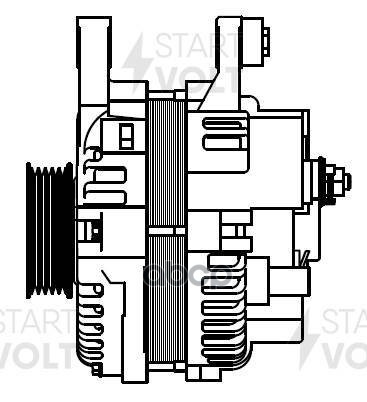 Генератор для а/м Mitsubishi Pajero Sport (98-) 3.0i/Pajero II (97-) 3.0i/3.5i 85A (LG 1111) STARTVOLT арт. LG1111
