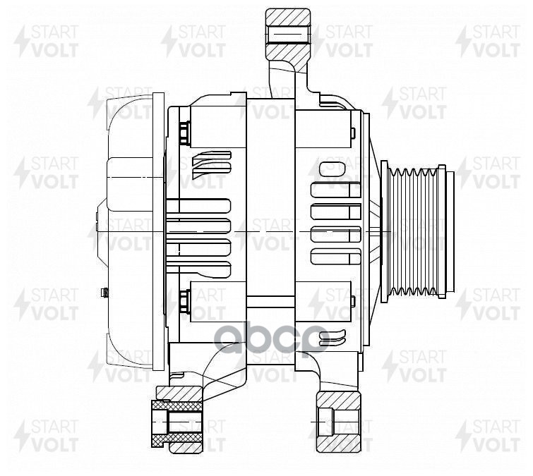 Генератор для а/м Toyota Rav 4 (12-) 2.0i/Corolla E180 (13-) 1.6i 120A (LG 1941) STARTVOLT арт. LG1941