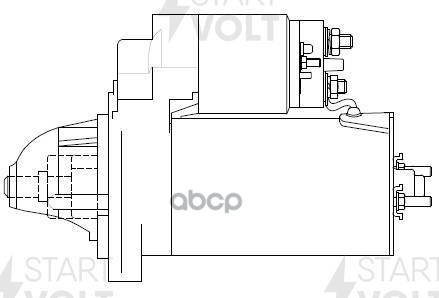 Стартер для а/м ГАЗ 2705/2752/2217/3302 c дв. Steyr 560 2кВт (LSt 0327) STARTVOLT арт. LST0327