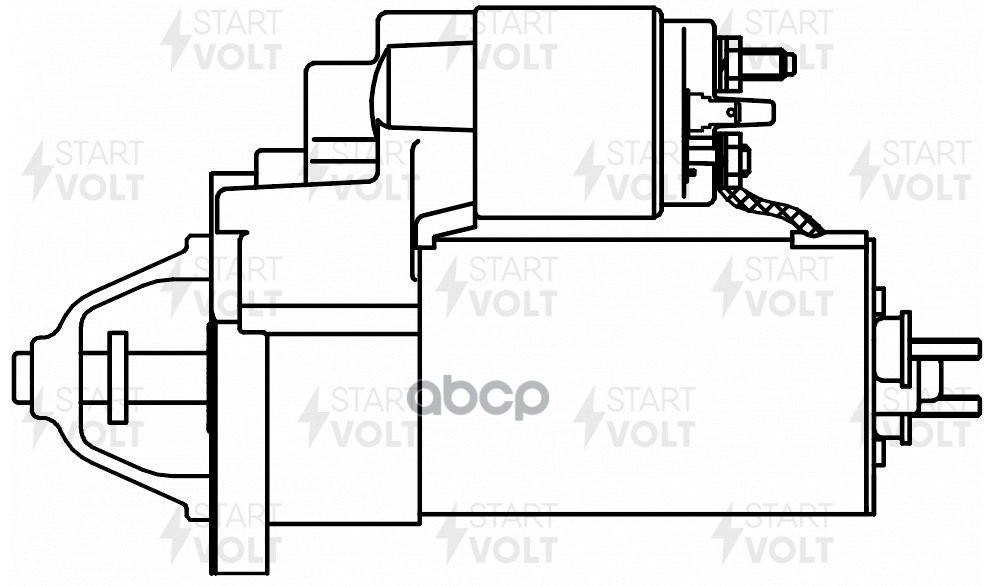 Стартер для а/м Volvo XC90 (02-) 2.5T/S60 (00-) 2.4i 1,4кВт (LSt 1014) STARTVOLT арт. LST1014