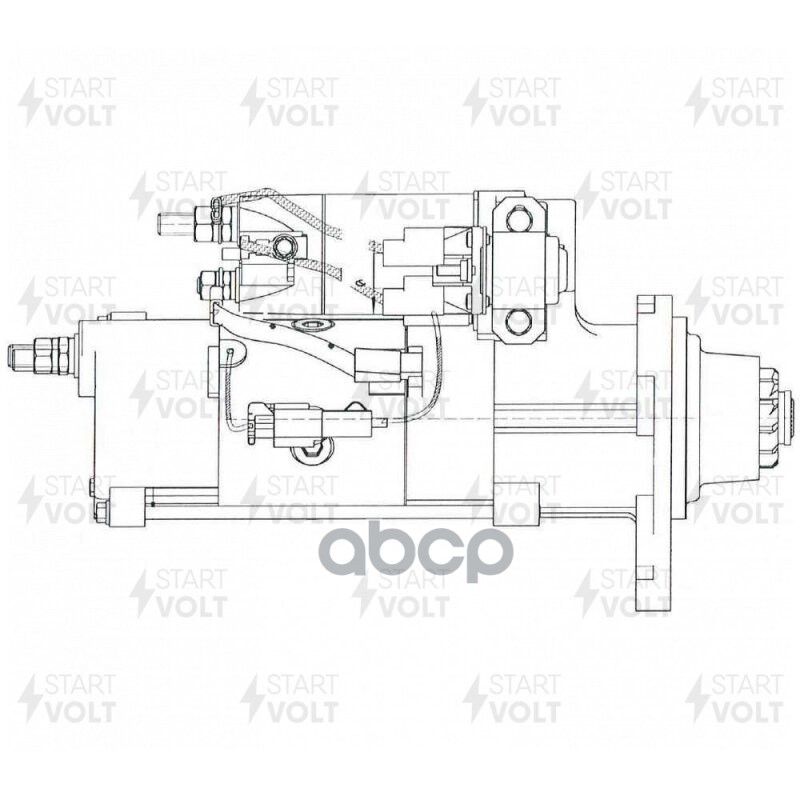 Стартер для а/м Volvo FH (05-)/FM (05-) с дв. D13A400/D13A440 24В 5,5кВт (шпилька) (LSt 1098) STARTVOLT арт. LST1098