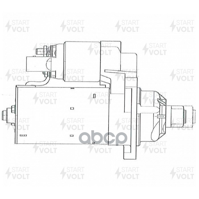 Стартер для а/м VAG Passat B6 (05-)/Touran (03-) 2.0TDi (тип BOSCH) 1,7кВт (LSt 1832) STARTVOLT арт. LST1832