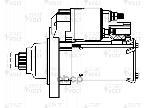 Стартер для а/м VAG Octavia A5 (09-) 1.8TSI/Jetta IV (11-) 1.4TSI (тип Valeo) 1 2кВт (LSt 1851) STARTVOLT арт. lst-1851