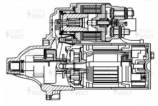 Стартер для а/м Toyota Rav 4 (19-) 2.0i/2.5i/Camry V70 (17-) 2.5i 1,4кВт (LSt 1949) STARTVOLT арт. LST1949