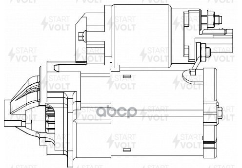 Стартер для а/м Chery Tiggo 7 Pro Max (23-)/Omoda C5 (21-) 1.6GDI 1,4кВт (LSt 2742) STARTVOLT арт. LST2742