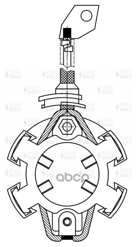 Узел щеточный стартера для а/м Лада 1111 Ока (с/о, текстолит) (VBS 0105) STARTVOLT арт. VBS0105