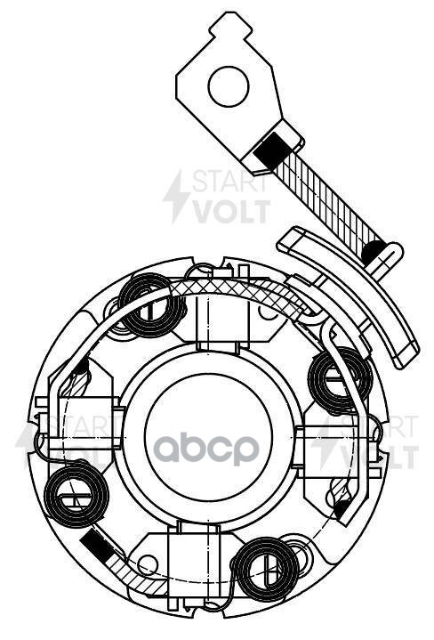Узел щеточный стартера для а м Hyundai Solaris (10-) Kia Rio (11-) 1.4 STARTVOLT арт. VBS0515