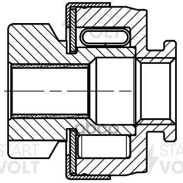 Привод стартера (бендикс) для а/м KIA Optima (10-)/Hyundai i40 (11-) 2.0i (VCS 0807) STARTVOLT арт. vcs-0807