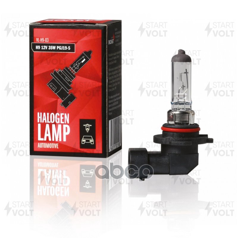ЛАМПА ГАЛОГЕННАЯ H9 12V 35W PGJ19-5 (VL-H9-03) STARTVOLT арт. VLH903