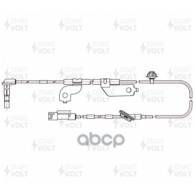 Датчик ABS для а/м Mitsubishi Outlander (12-)/Lancer X (07-) (-2016) перед. прав. (VS-ABS 1102) STARTVOLT арт. VS-ABS1102