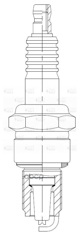 Комплект свечей зажигания для автомобилей Лада 2101-2107 карб. (4шт) STARTVOLT арт. VSP0004