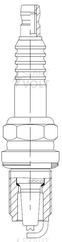 Свечи зажигания для а/м Лада 2110 инж. 16кл. (зазор 0 8мм  с резистором) (кмпл. 4шт) (VSP 0012) STARTVOLT арт. vsp-0012