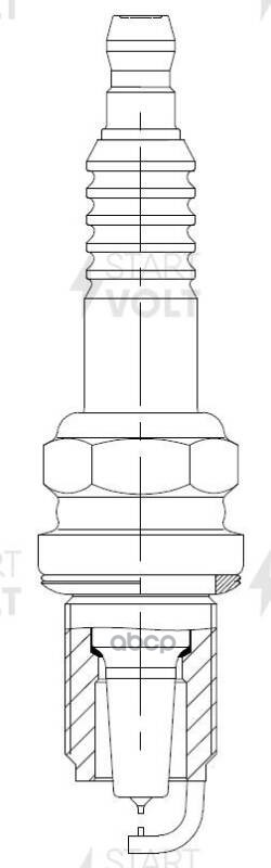 Свеча зажигания для автомобилей Honda Jazz III (08-) 1.3i Ir+Ir STARTVOLT арт. VSP2314