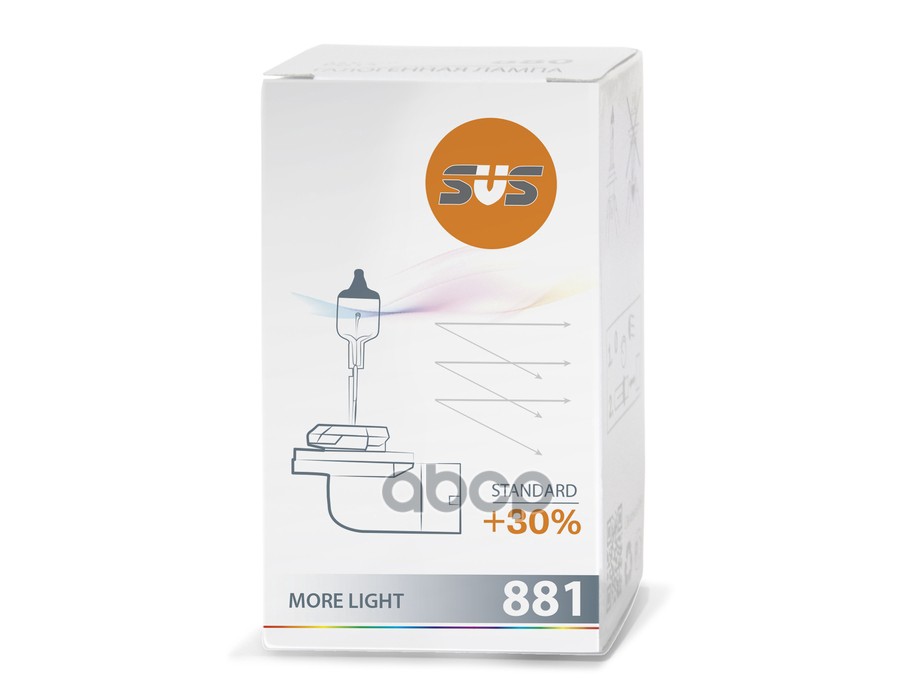 Лампа 12V H27 27W +30% PGJ13 SVS Standard 1 шт. картон 0200002000 SVS арт. 0200002000