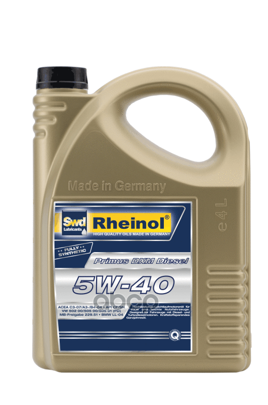 SWD Rheinol Масло моторное Primus DXM 5W-40 Diesel син. (4л)