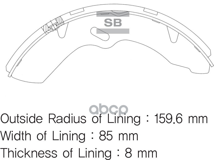 Колодки барабанные HYUNDAI HD65/72 COUNTY SA014 Sangsin brake арт. SA014