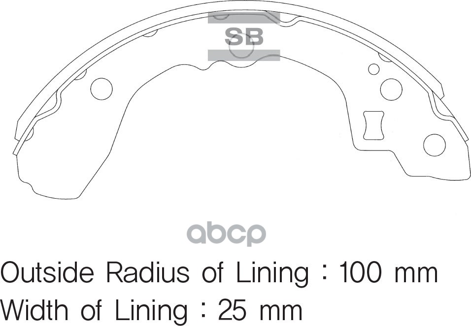 Колодки торм.бараб. комплект 4 шт. шт. Hi-Q KIA CONCORD(PASSENGER) Sangsin brake арт. sa052