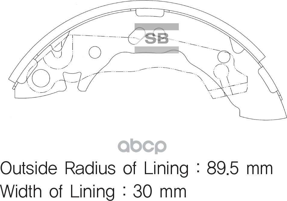 Колодки барабанные Hyundai Atos/Atos Prime all 01-03 SA096 Sangsin brake арт. SA096