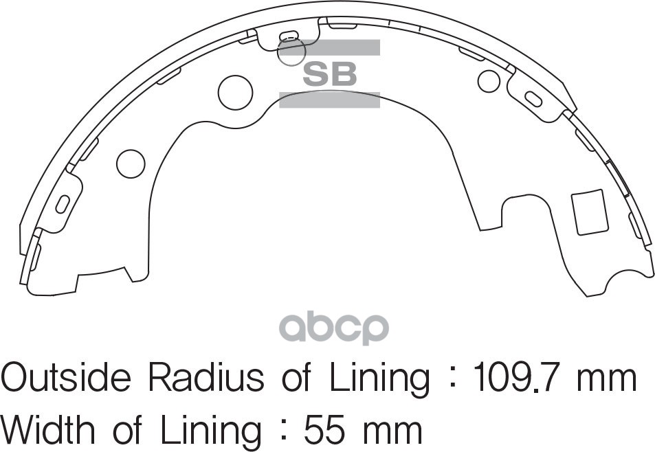 Колодки барабанные Hyundai Porter, Kia Bongo 04 SA135 Sangsin brake арт. SA135