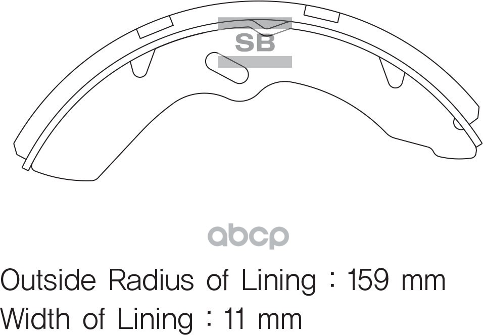 Колодка торм.бараб. 1 шт. Hi-Q HYUNDAI E MIGHTY 3.5TON Sangsin brake арт. sa151