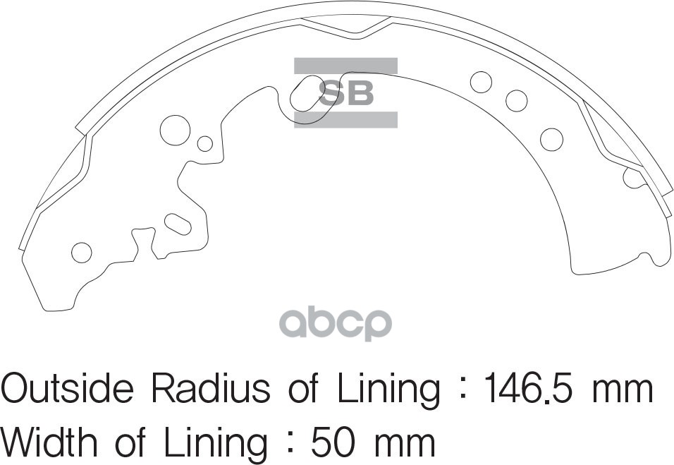 Колодки тормозные барабанные SA167 Sangsin brake арт. SA167