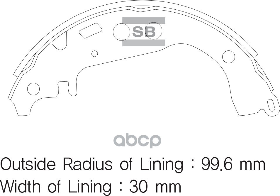 Колодки тормозные барабан Toyota Corolla/Prius 1.3/1.5 04-08 SA169 Sangsin brake арт. SA169