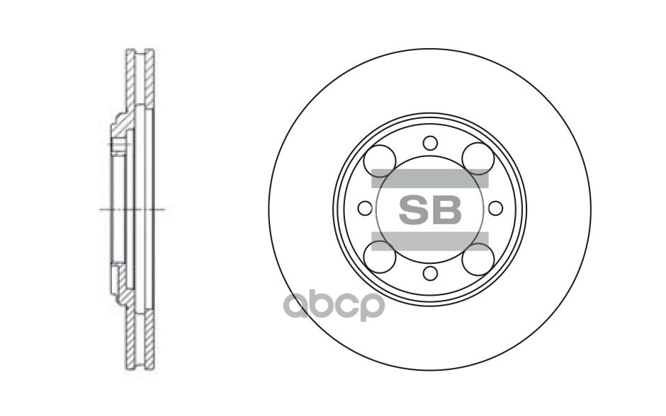 Диск тормозной передний SANGSIN BRAKE SD1014 Sangsin brake арт. SD1014