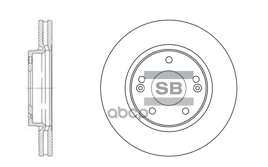 Диск тормознойHyundai Santa Fe/Trajet 2.0 00 SD1040 Sangsin brake арт. SD1040