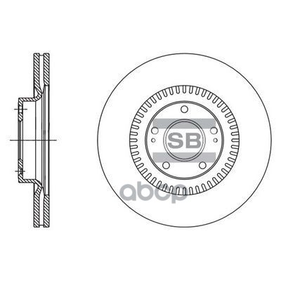 Диск тормозной (Спереди) Hyundai Genesis 08-14 / Renault Megane 08-12 Sangsin brake арт. SD1116