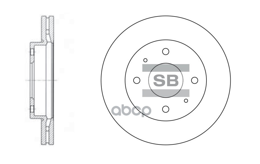 Диск тормозной передний SANGSIN BRAKE SD2005 Sangsin brake арт. SD2005