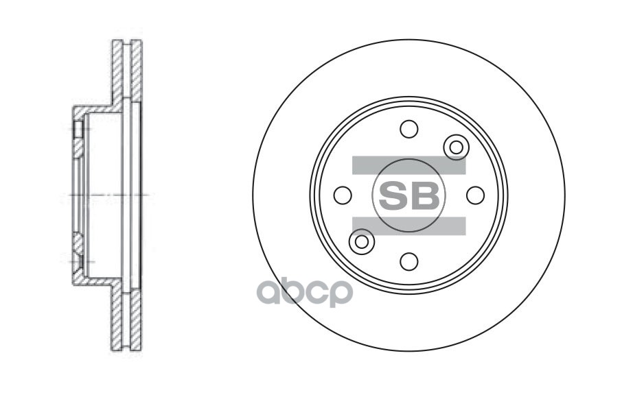 Диск Тормозной  (51712-Fd200, 51712-Fd100) | Перед | Sangsin brake арт. SD2012