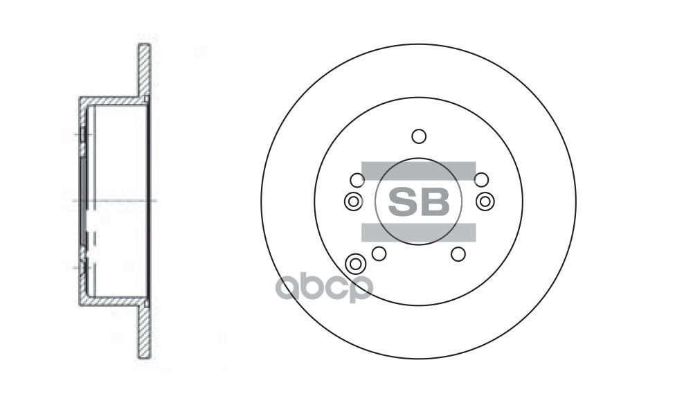 Диск тормозной KIA CARENS II/III 1.6-2.0 02- задний D 275мм. SD2034 Sangsin brake арт. SD2034