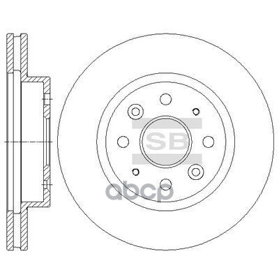 Диск тормозной KIA Rio 1.3/1.5 02 SD2044 Sangsin brake арт. SD2044