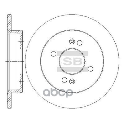 Диск тормозной Hyundai i10 1.0-1.2 08, KIA Picanto 1.0-1.2 04 SD2045 Sangsin brake арт. SD2045