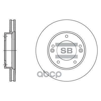 Диск тормозной KIA SORENTO (JC) 2.4-3.5 02- передний вент. SD2067 Sangsin brake арт. SD2067