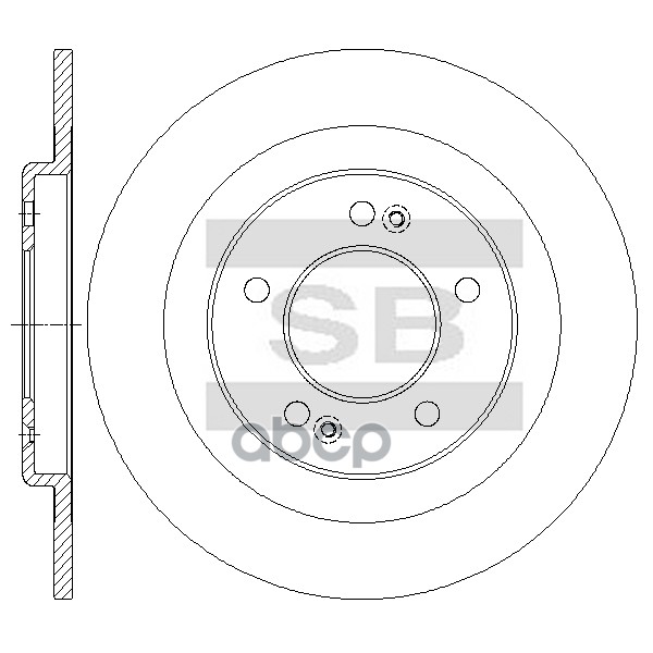 Диск тормозной задний KIA CEED 2012- SD2074 Sangsin brake арт. SD2074