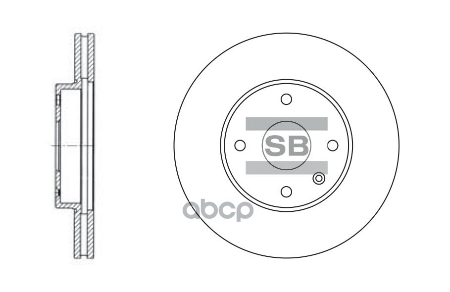 Диск тормозной Chevrolet Epica 2.0/2.5/2.0D 05 SD3007 Sangsin brake арт. SD3007