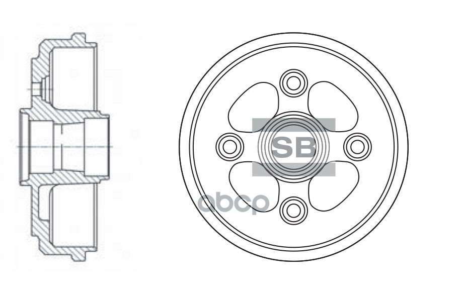 Барабан тормозной задний GM-KOREA MATIZ  SPARK 04-09 R Sangsin brake арт. sd3011