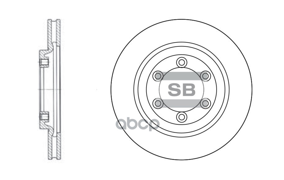 Диск тормозной SSANGYONG KORANDO 96-/MUSSO 96-/REXTON 2.9D 02- передний SD3015 Sangsin brake арт. SD3015