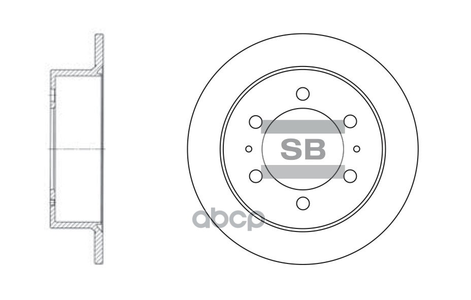 Диск тормозной SSANGYONG KORANDO 96-/MUSSO 96-/REXTON 02- задний SD3026 Sangsin brake арт. SD3026