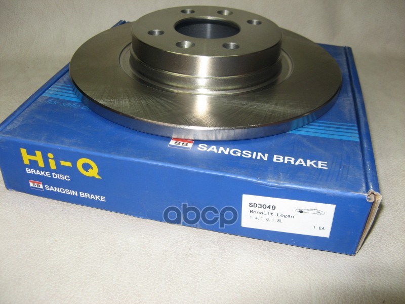 Диск тормозной RENAULT LOGAN/SANDERO передний не вент.D 259мм. SD3049 Sangsin brake арт. SD3049