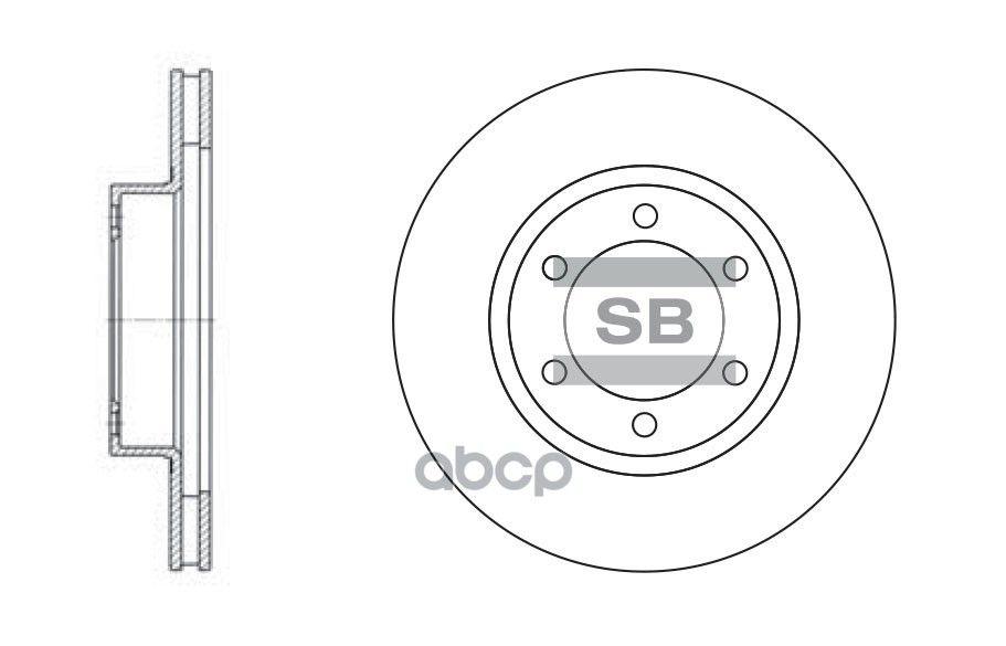 Диск тормозной Toyota Land Cruiser 4.0/3.0D-4D 03 SD4004 Sangsin brake арт. SD4004