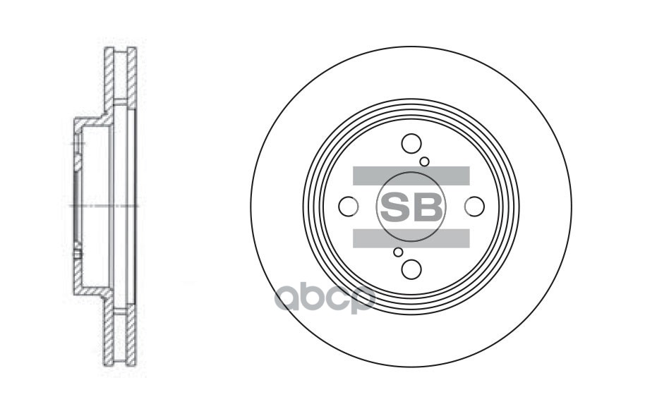 Диск тормозной Toyota Corolla 1.4-1.8 01 SD4006 Sangsin brake арт. SD4006